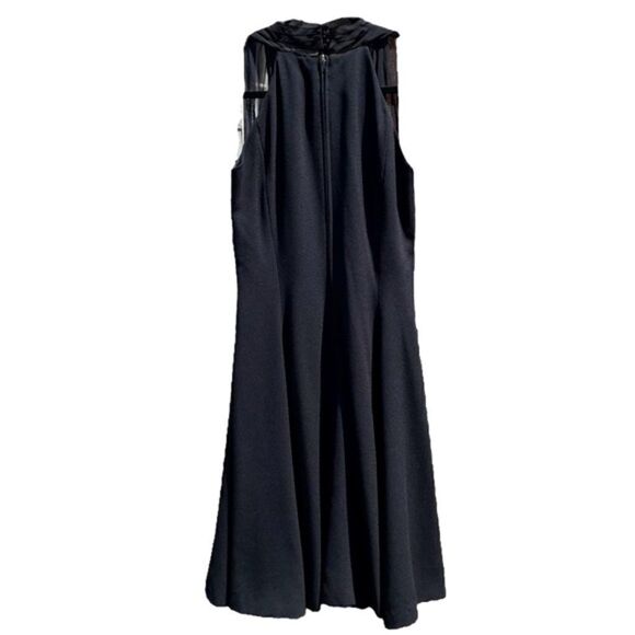 Morton Myles For The Warrens Dress Midi Black Silk Cocktail Vintage Women 4 - Picture 6 of 9